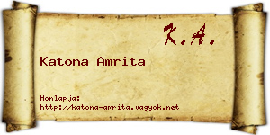 Katona Amrita névjegykártya